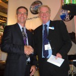 Mark Engel, president, Rosco and John Simpson, Light Relief trustee and chairman of White Light.
