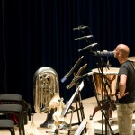 DPA’s Mikkel Nymand during recording for The Wild Swans score