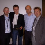 dpa-distributor-of-year Nikolaj Rudyk, DPA; Stephan Berlenbach, Mega Audio; Morten Stove, DPA; Burkhard Elsner, Mega Audio