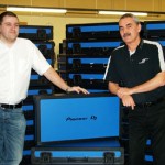 Pioneer's Paul Beardsall on the left, with 5 Star's Keith Sykes
