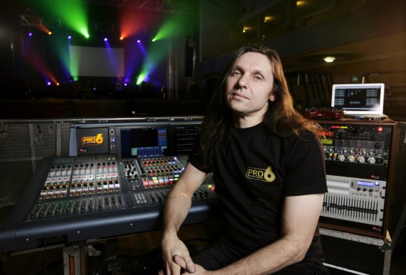 Ian Bond, FOH for Porcupine Tree, with his Midas PRO6