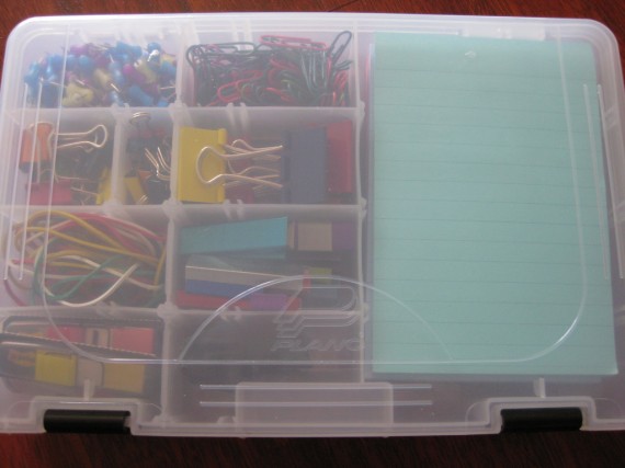 Contents of the top tray