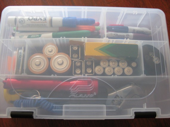 Contents of the bottom tray