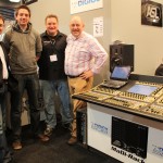 DiGiCo managing director James Gordon, Teun Oskam from Kalproos, Jaap Pronk from TM Audio and Kalproos’ John Oskam