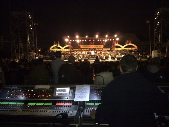 Two iLive-144 control surfaces during the closing ceremony of the Noshfim Bakikar festival in Kfar-Saba, Israel.