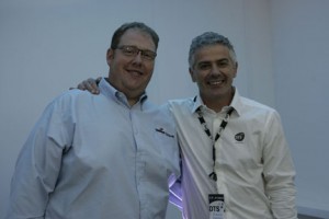Lightfactor's Peter Coles (left) with DTS's Franco Zaghini