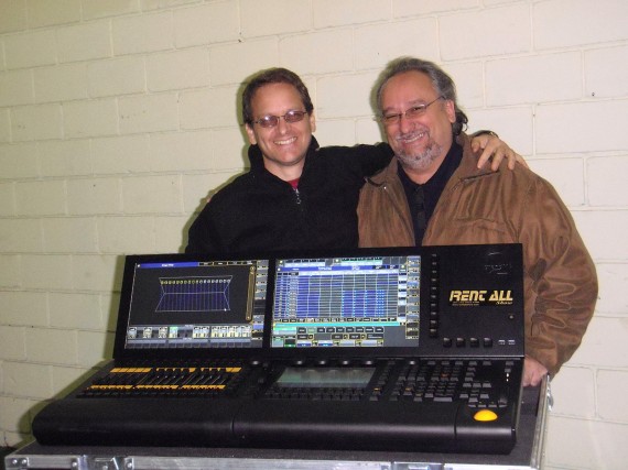 Rent all Daniel Ridano Area Manager MA Lighting Latin America (left) with Pancho (right).