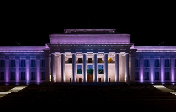 Auckland Museum Moon Light Front Auckland Museum Moon Light Front