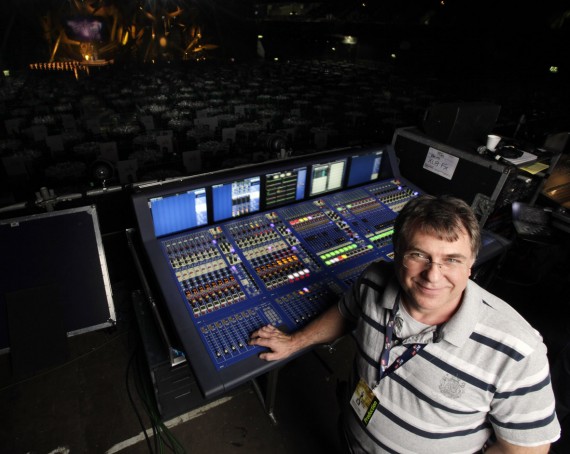 midas-xl8-d-zieba-brits Brit Awards sound designer Derrick Zieba with the Midas XL8 at Earls Cour