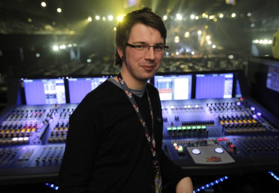 midas-xl8-j-lloyd-brits Britannia Row’s system tech Josh Lloyd with the Midas XL8 at Earls Court