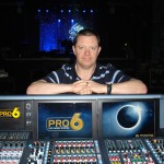 Beverley Knight’s FOH engineer Trevor Gilligan with the Midas PRO6