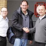 Davie Bell, Divisional Sales Manager at Stage Electrics; Dave Roxburgh of RWCMD and Adam Blaxill, Head of Marketing at Stage Electrics