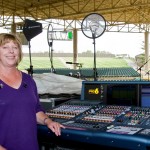 Pearl Jam’s monitor engineer Karrie Keyes with her Midas PRO6
