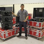 CPL's Richard Burrow with Panasonic PT-DZ110 projectors