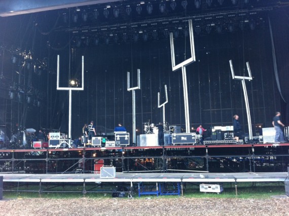 Muse Set under construction at Reading Festival Muse Set under construction at Reading Festival