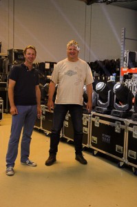 Jeroen van Aalst from Controllux on the left with Andre van der Heyden of Purple Haze