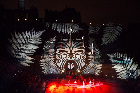 Projection Studio Edinburgh Tattoo 2014 03a nz haka face 3