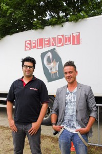 Splendit’s Marijn Broeckaert on the left with Controllux’s Bram de Clerck