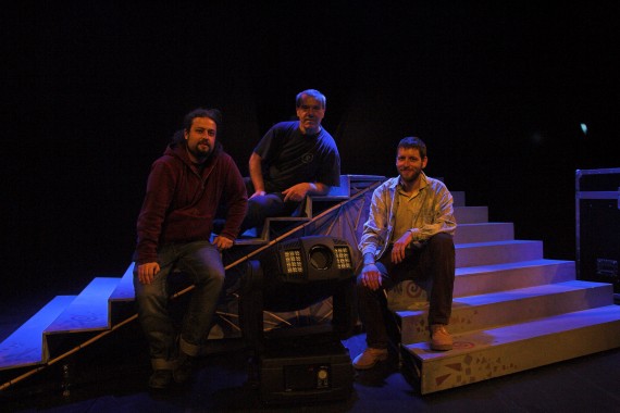Jason Smith and his lighting team