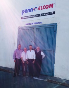 Photo shows, left to right Penn-Elcom’s CEO Phil Stratford and Chairman Roger Willems, with Javier Haro and Frank McCourt (respectively MD and Sales Director of the new Mexico operation)