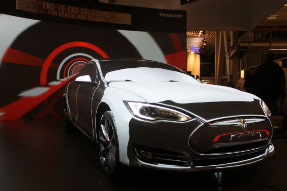 Projection Studio Tesla Car at ISE 3