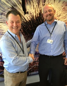HSL’s MD Simon Stuart on the left with new FD Mick Seddon