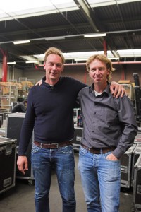 PRG-EML’s General Manager Wouter Muurlink on the left, with Jeroen van Aalst from Robe’s Benelux distributor, Controllux.