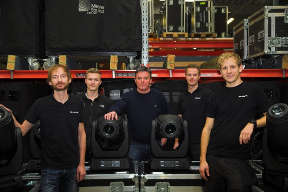 Photo L-R : Jens Hansen (AV Center), Jimmy Sorensen (Light Partner), Jesper Laursen General Manager AV Center), Johan Kvartborg (Light Partner) and Kristian S. Nielsen (AV Center)
